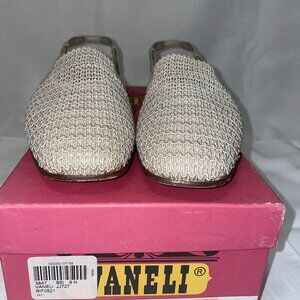 VANELi Janet Women's Sandal, Crochet Slingback, Biege, Size 9N